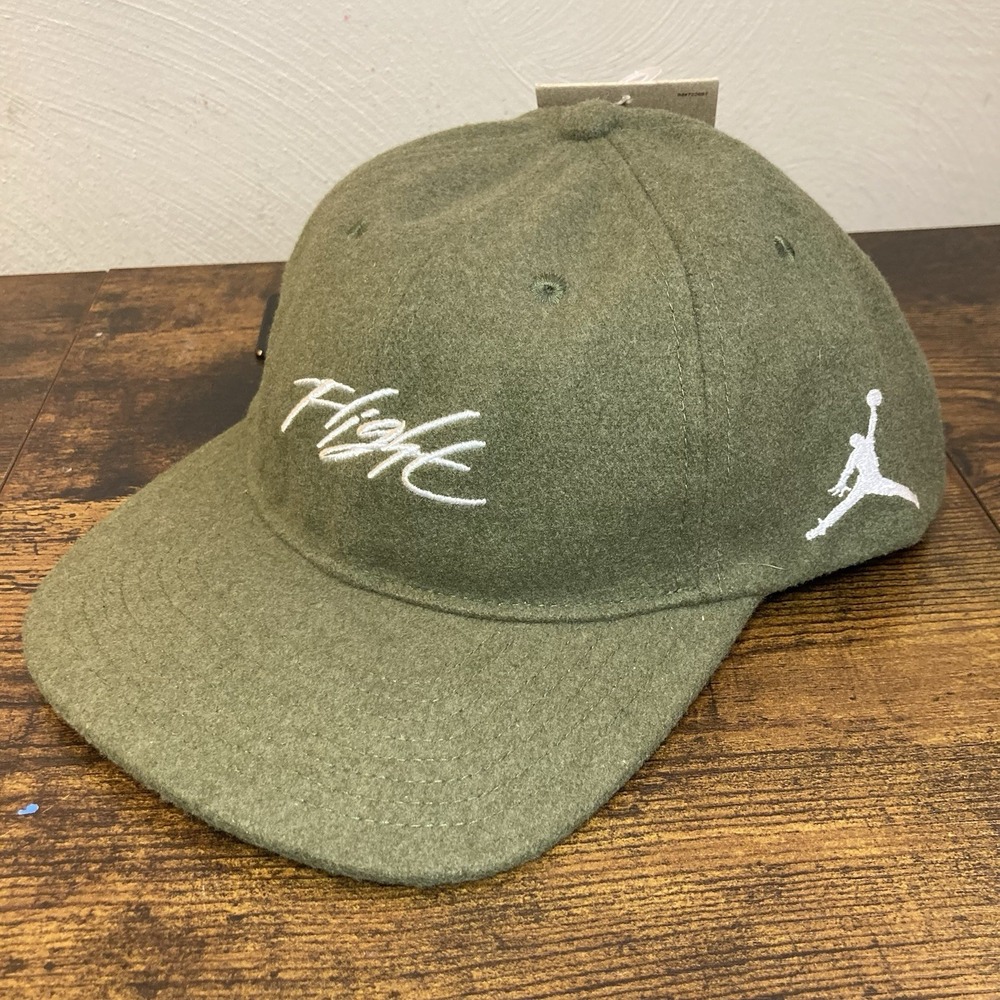 Nike Flight Fly Green Unstructured Wool Blend Adjustable Cap Hat Adult M/L NWT